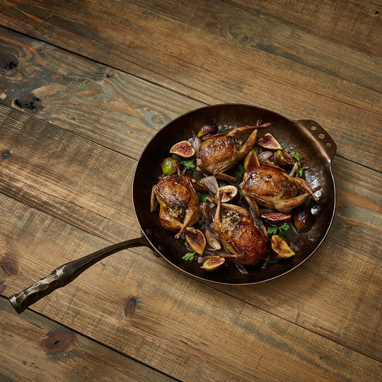 Pan-Roasted Stuffed Quail with Figs and Madeira