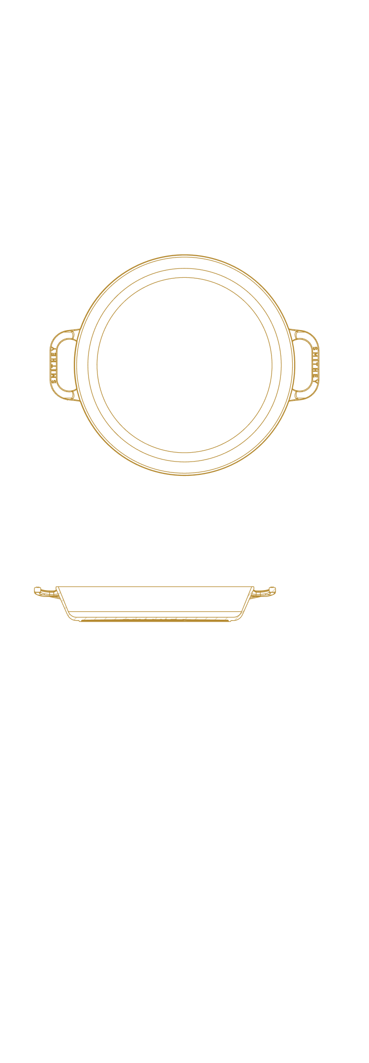 No. 12 Dual Handle Skillet Dimensions Blueprint Mobile