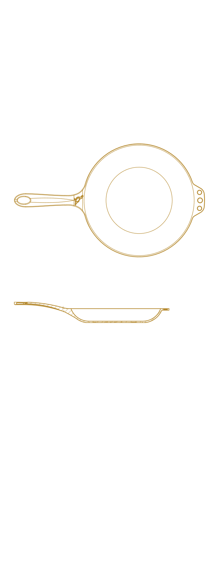 No. 10 Chef Skillet Dimensions Blueprint Mobile