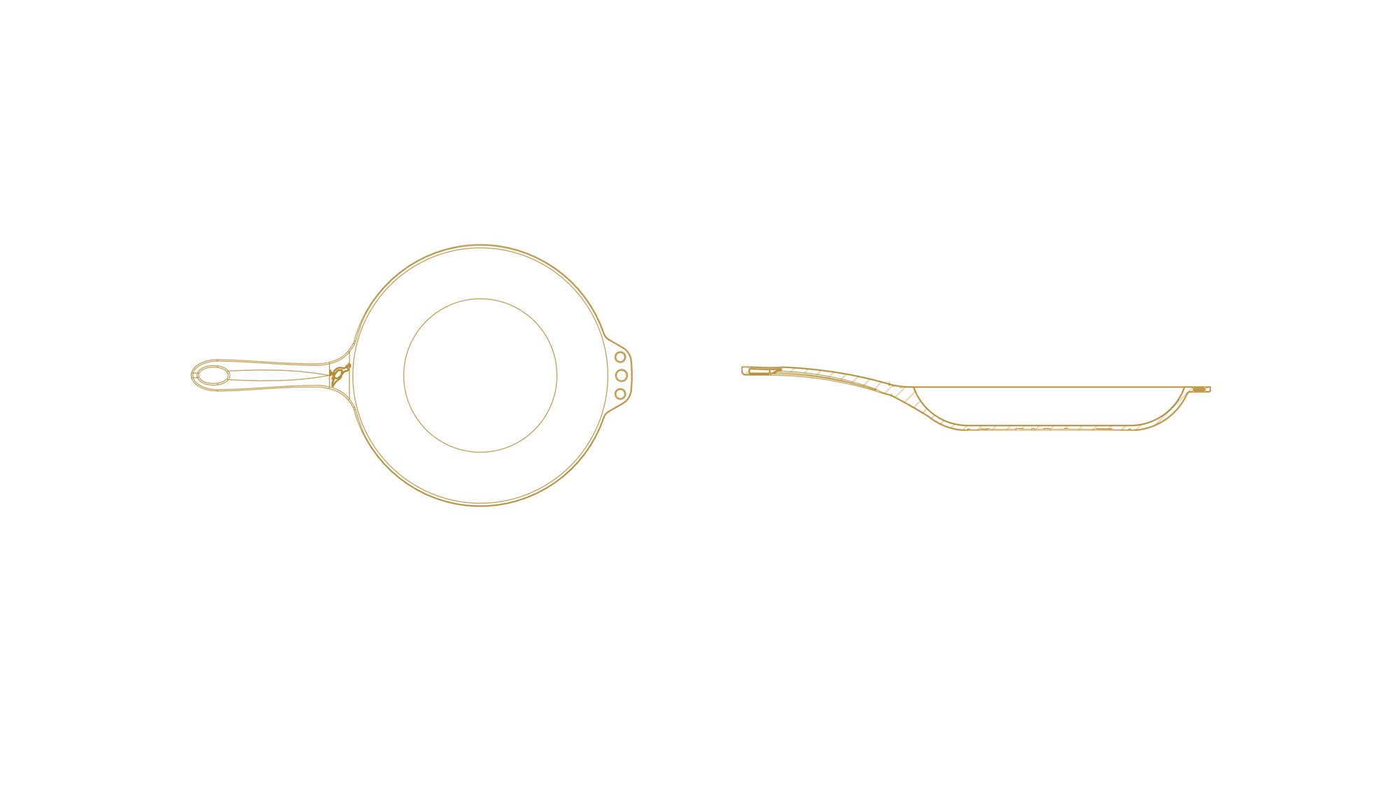 No. 10 Chef Skillet Dimensions Blueprint
