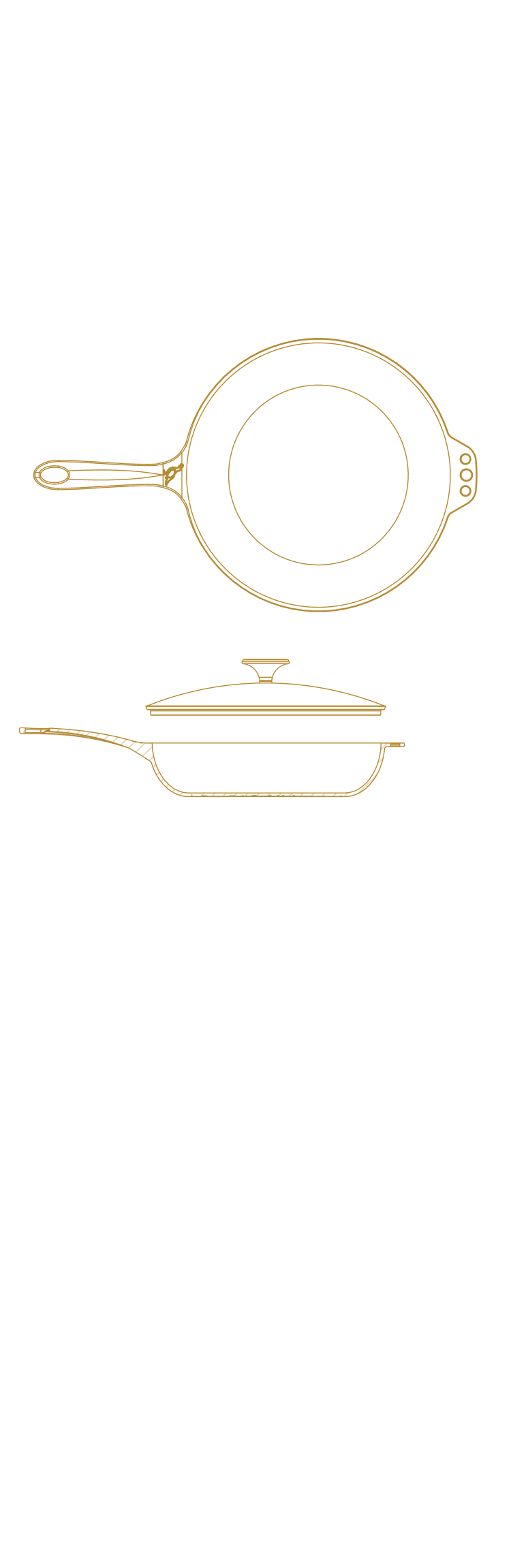 No. 11 Deep Skillet + Lid Dimensions Blueprint Mobile