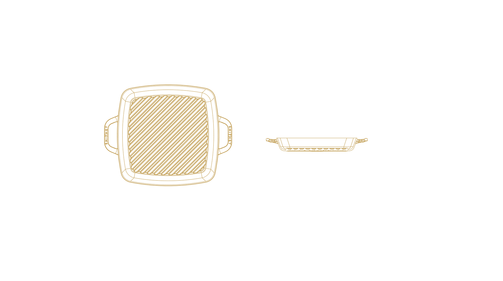 No. 12 Grill Pan Dimensions Blueprint