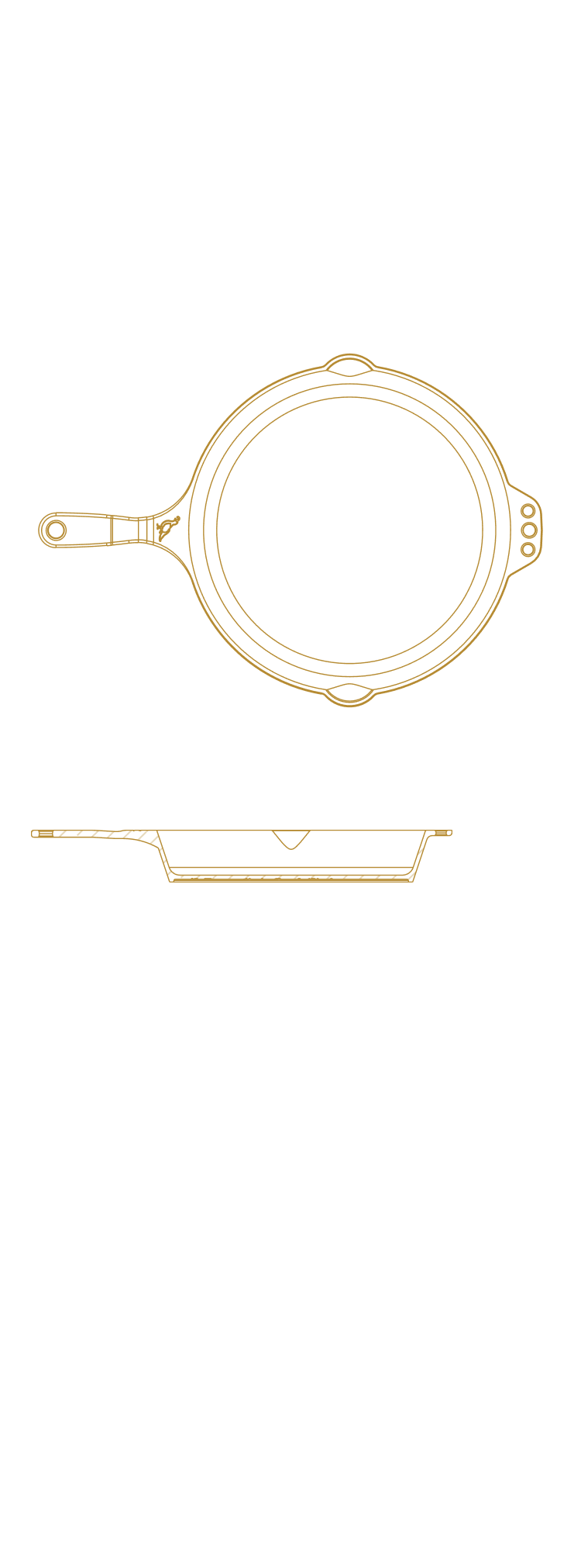 No. 12 Skillet Dimensions Blueprint Mobile