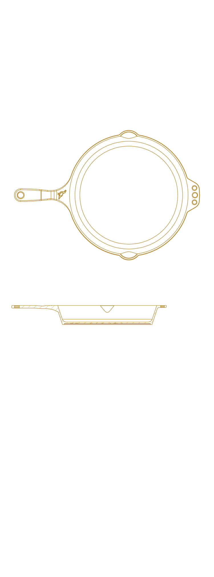 No. 14 Skillet Dimensions Blueprint Mobile