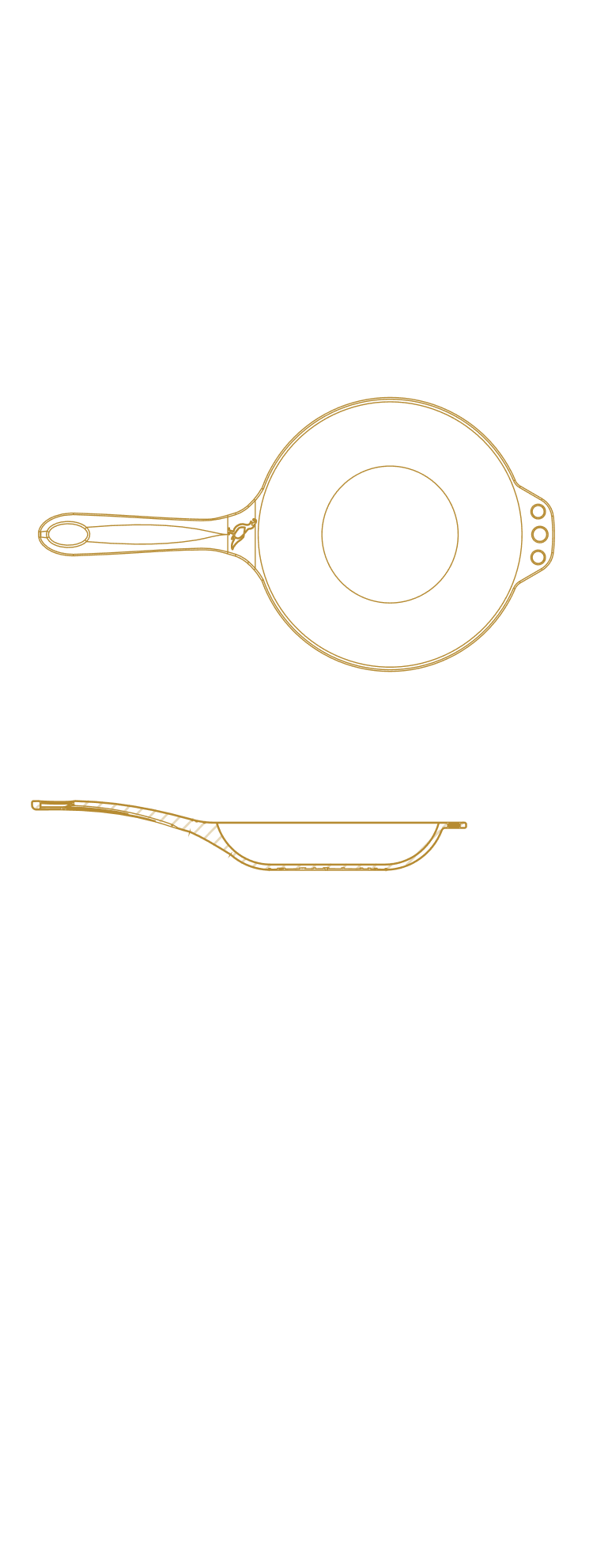 No. 8 Chef Skillet Dimensions Blueprint Mobile