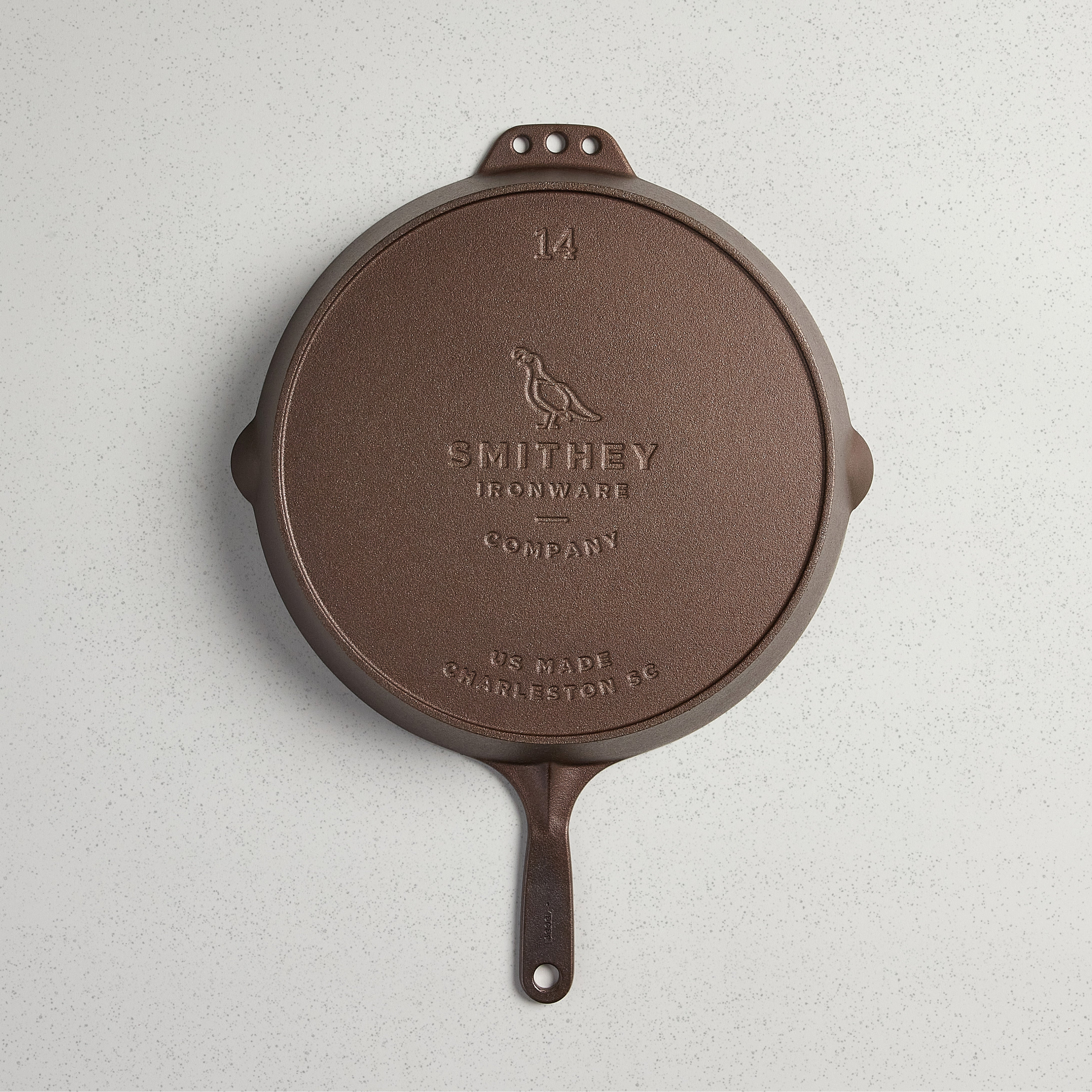 Smithey Ironware Co. 14 Double-Handle Cast Iron Skillet, Pre