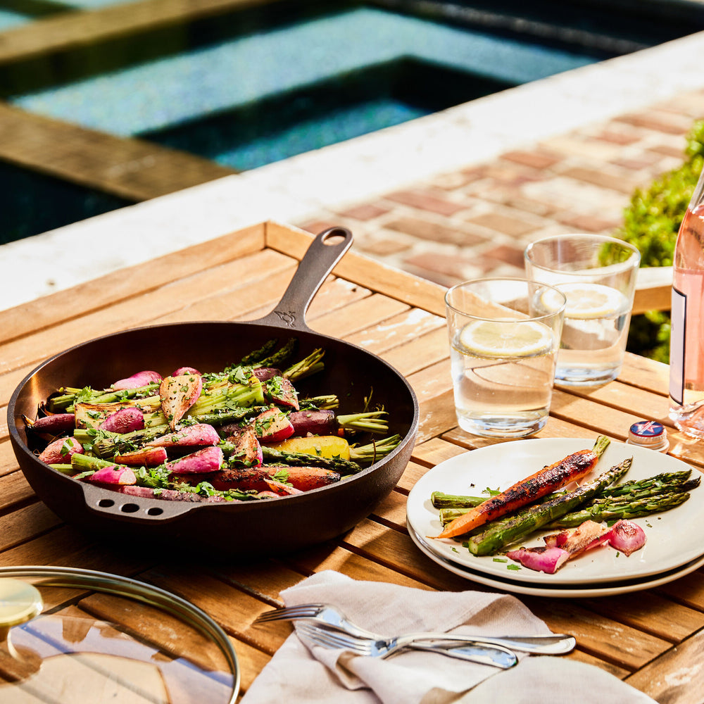 Spring Skillet Vegetables with Lemon Butter and Herbs