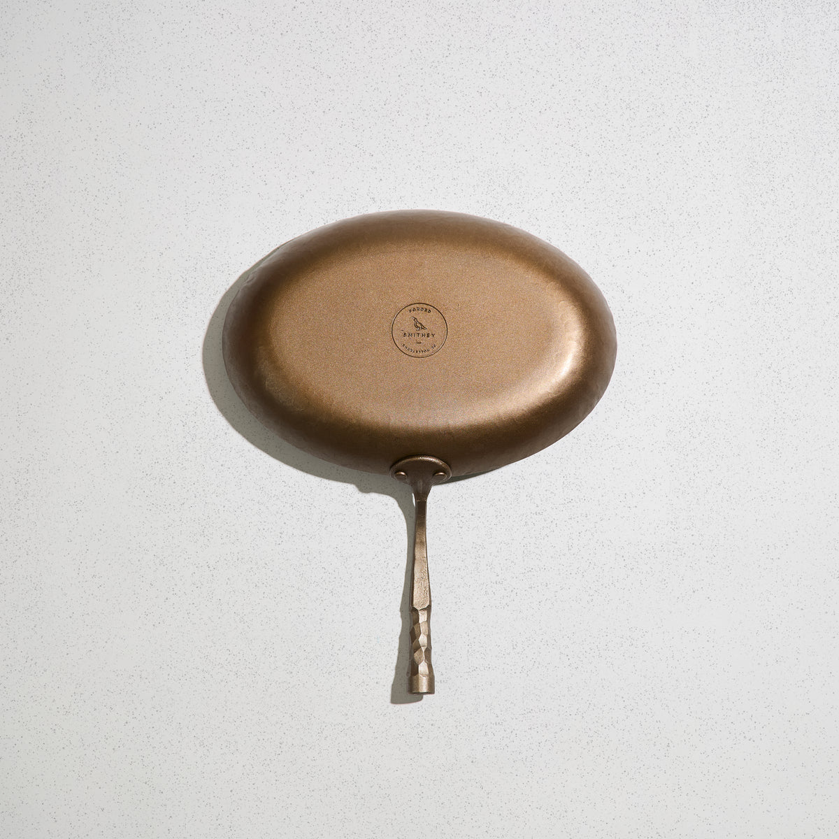 Underside of The Fish Skillet showing the Smithey logo