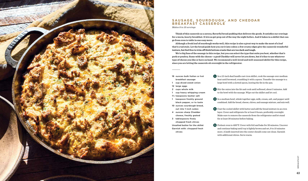 Sausage, Sourdough, and Cheddar Breakfast Casserole